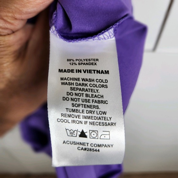 Footjoy Golf Polo Shirt Men's‎ Small Purple Embroidered Logo - Picture 8 of 9